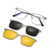 Stylish Golden Rectangle Frame Glasses — Unisex Anti-Blue Light Spectacles - SunglassesMart