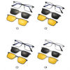 Stylish Golden Rectangle Frame Glasses — Unisex Anti-Blue Light Spectacles - SunglassesMart
