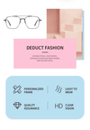 Stylish Golden Rectangle Frame Glasses — Unisex Anti-Blue Light Spectacles - SunglassesMart