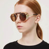 Hollowed Round Cap Sunglasses - SunglassesMart