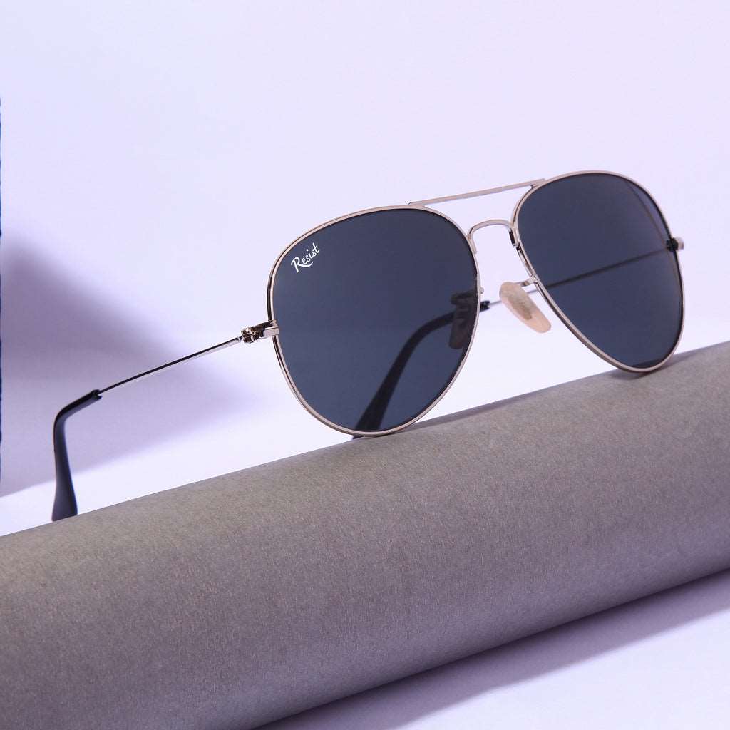 Buy Designer Silver Frame Black Sunglasses For Men Women-SunglassesMart
