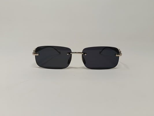 New Arrival Vintage Cheetah UV400 Square Rimless Sunglasses