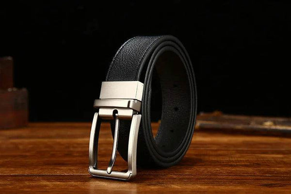 Italian Genuine Leather Men's Belt with Pin Buckle - SunglassesMart