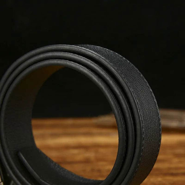 Italian Genuine Leather Men's Belt with Pin Buckle - SunglassesMart