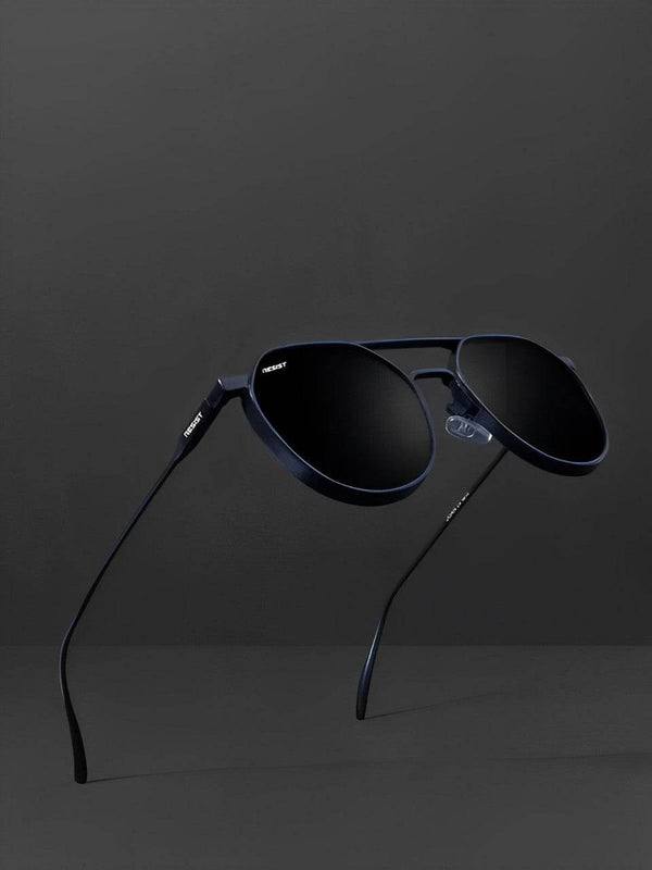 Double Bridge Oval Black - SunglassesMart