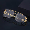 Sunglass Lover Fashion Leopard Rimless Sunglasses - SunglassesMart
