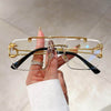 Sunglass Lover Fashion Leopard Rimless Sunglasses - SunglassesMart