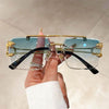 Sunglass Lover Fashion Leopard Rimless Sunglasses - SunglassesMart
