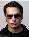 Sunglass Lover Gradient Double Bridge Square Sunglasses - SunglassesMart