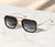 Sunglass Lover Gradient Double Bridge Square Sunglasses - SunglassesMart