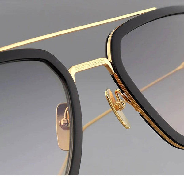 Sunglass Lover Gradient Double Bridge Square Sunglasses - SunglassesMart