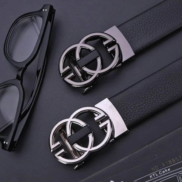 Sunglasses Mart Men's Automatic Leather Business Vintage Designer Belt - SunglassesMart