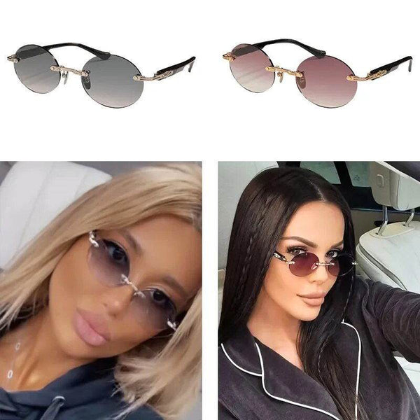 Sunglass Lover Oval Rimless Sunglasses - Unisex - SunglassesMart