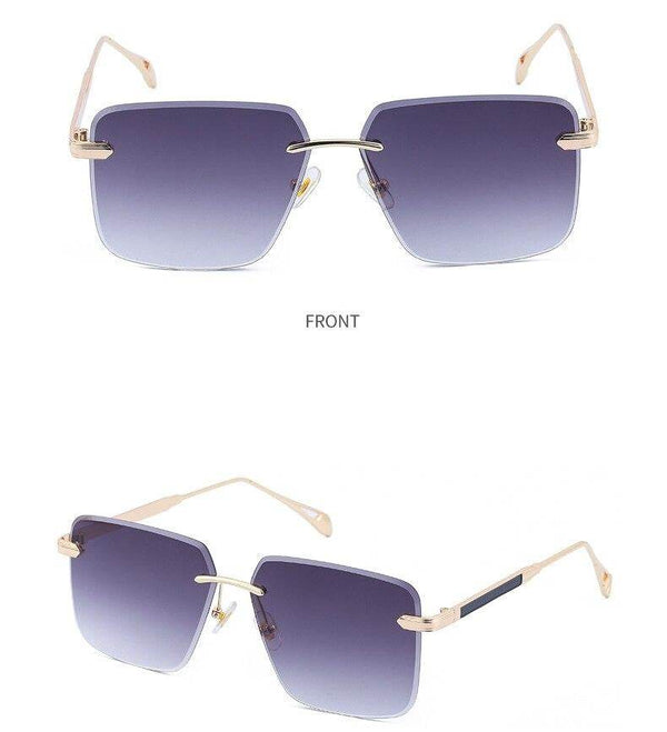 Sunglass Lover Oversize Square Rimless Fashion Sunglasses - SunglassesMart