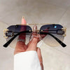 Sunglass Lover Rimless Pilot Vintage Fashion Sunglasses - SunglassesMart