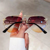 Sunglass Lover Rimless Pilot Vintage Fashion Sunglasses - SunglassesMart