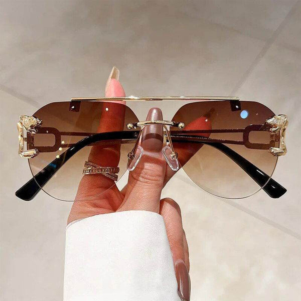 Sunglass Lover Rimless Pilot Vintage Fashion Sunglasses - SunglassesMart