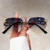 Sunglass Lover Rimless Pilot Vintage Fashion Sunglasses - SunglassesMart