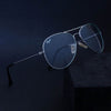 Sunglass Lover Stylish Silver Day Night Aviator Sunglasses - SunglassesMart