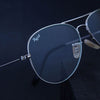 Sunglass Lover Stylish Silver Day Night Aviator Sunglasses - SunglassesMart