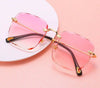 Sunglass Lover Trendy Rimless Oversize Square Sunglasses - SunglassesMart