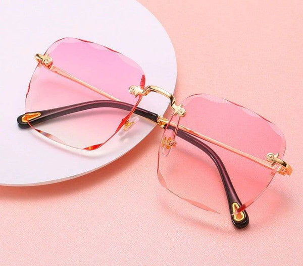 Sunglass Lover Trendy Rimless Oversize Square Sunglasses - SunglassesMart