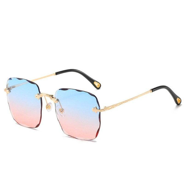 Sunglass Lover Trendy Rimless Oversize Square Sunglasses - SunglassesMart
