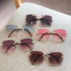Sunglass Lover Trendy Rimless Oversize Square Sunglasses - SunglassesMart