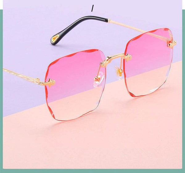Sunglass Lover Trendy Rimless Oversize Square Sunglasses - SunglassesMart