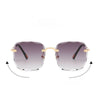 Sunglass Lover Trendy Rimless Oversize Square Sunglasses - SunglassesMart