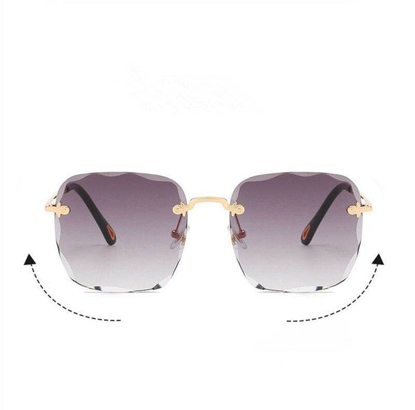 Sunglass Lover Trendy Rimless Oversize Square Sunglasses - SunglassesMart