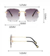 Sunglass Lover Trendy Rimless Oversize Square Sunglasses - SunglassesMart