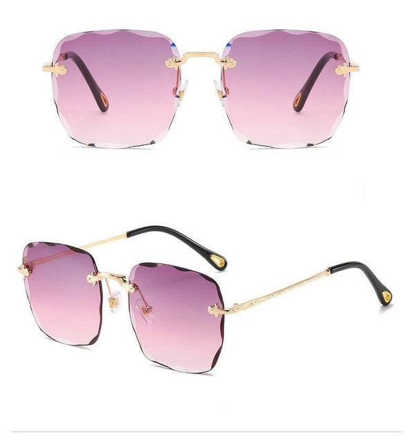 Sunglass Lover Trendy Rimless Oversize Square Sunglasses - SunglassesMart