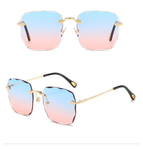 Sunglass Lover Trendy Rimless Oversize Square Sunglasses - SunglassesMart