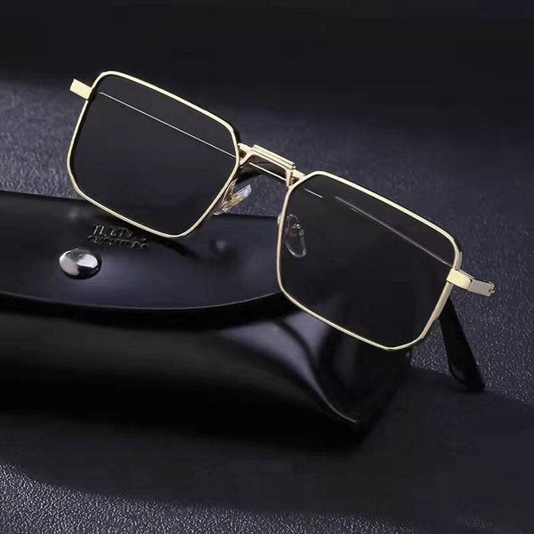 Sunglass Lover Vintage Fashion Punk Rectangle Sunglasses for Men - SunglassesMart