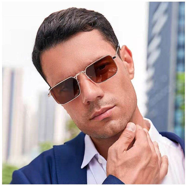 Sunglass Lover Vintage Fashion Punk Rectangle Sunglasses for Men - SunglassesMart