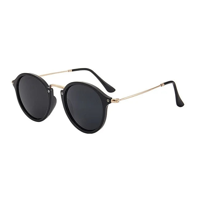 Fashion Round Metal Frame Mirror Sunglasses