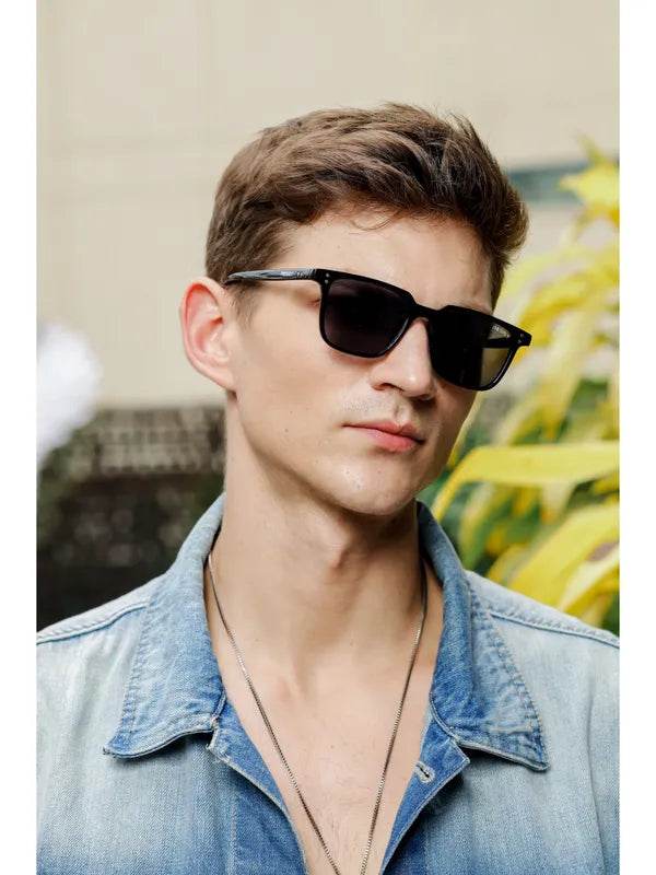 Hot Small Black Rectangle Sunglass - SunglassesMart