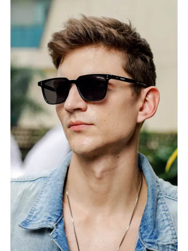 Hot Small Black Rectangle Sunglass - SunglassesMart