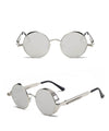 Metal Style Steampunk Fashion Men Retro Round Sunglasses-Sunglass Lover - SunglassesMart