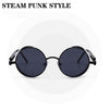 Metal Style Steampunk Fashion Men Retro Round Sunglasses-Sunglass Lover - SunglassesMart
