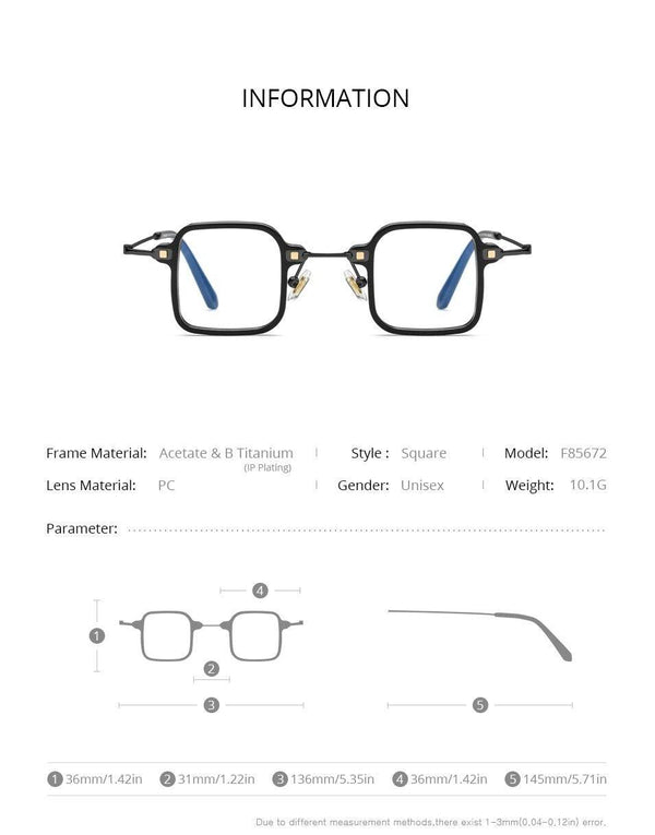 Mini Square Shape Design Spectacle Frame - SunglassesMart