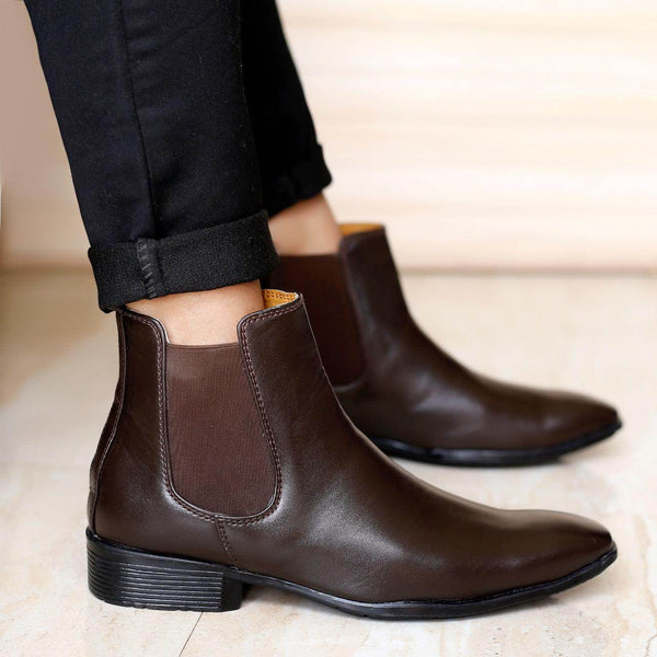 New Men's Stylish Formal and Casual Wear British Chelsea Ankle Boots - SunglassesMart