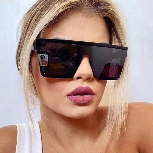 Oversized Square Sunglasses - Vintage Big Frame - SunglassesMart