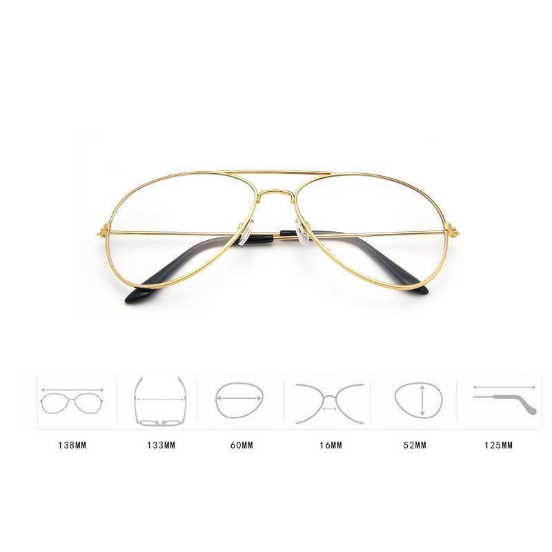 Reading Optical Pilot Aviation Metal Frame Eyeglasses - SunglassesMart