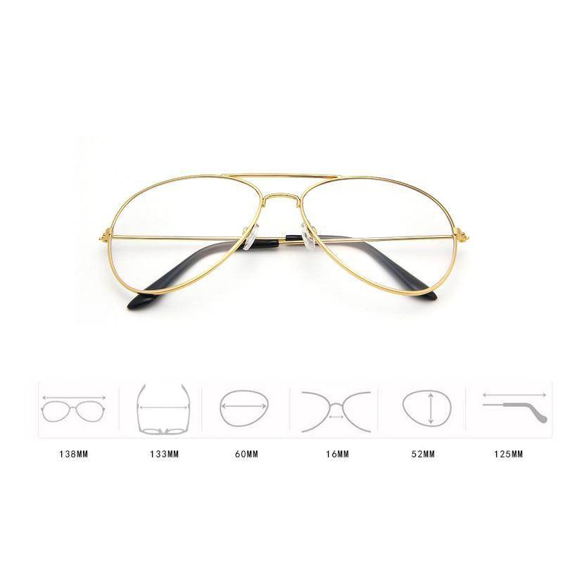 Reading Optical Pilot Aviation Metal Frame Eyeglasses - SunglassesMart