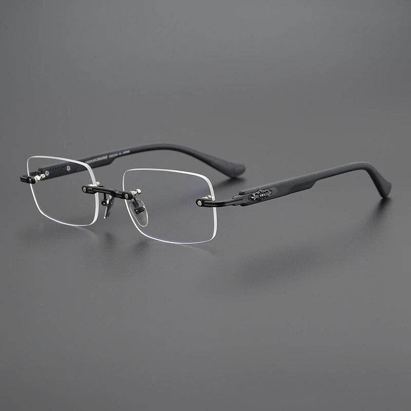 Rectangular Rimless Frames Men Anti Blue Light eyeglasses - SunglassesMart