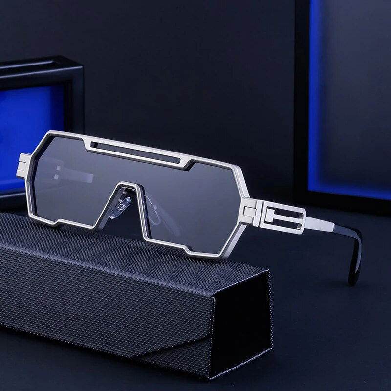 Square Vintage Punk Fashion Glasses Retro - SunglassesMart