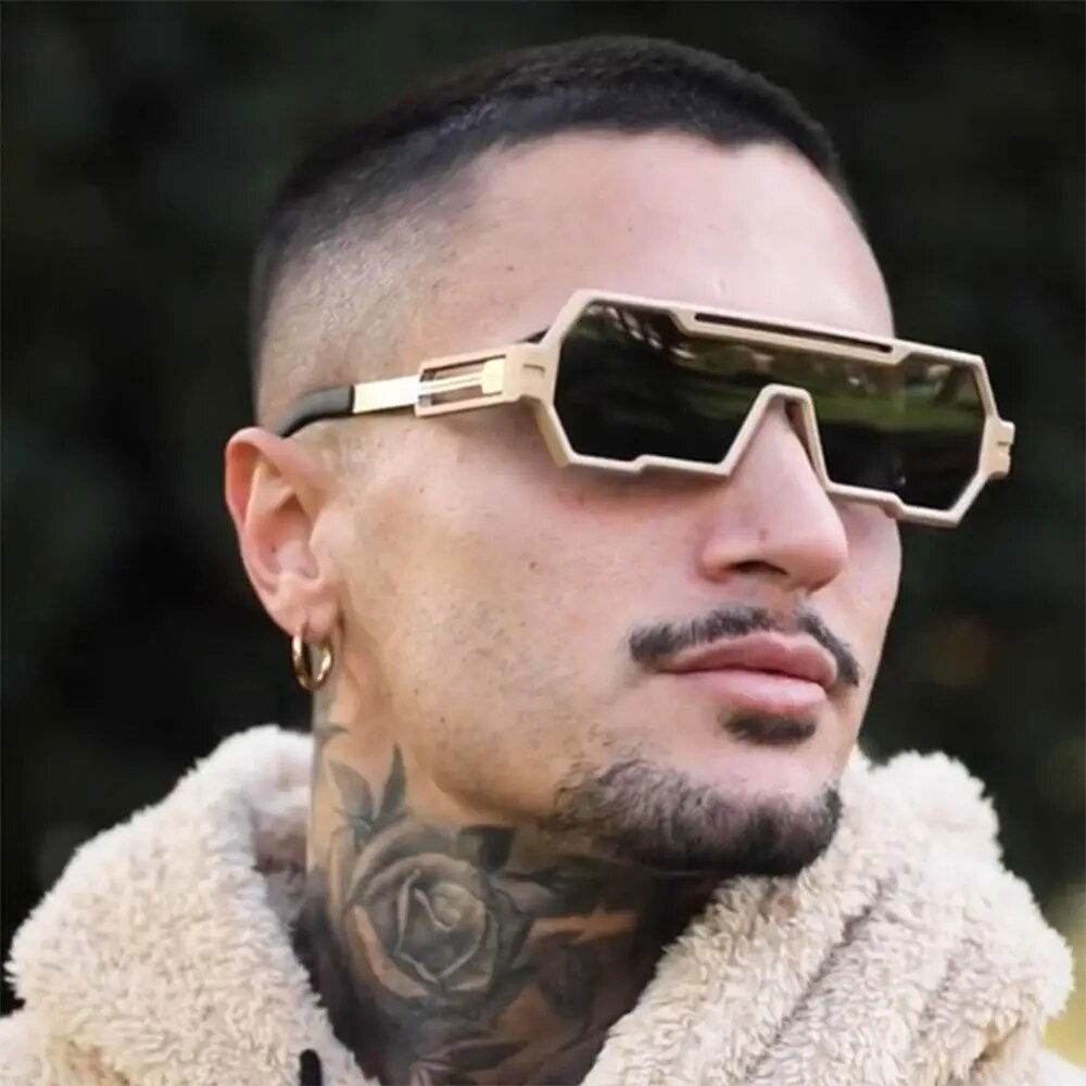 Square Vintage Punk Fashion Glasses Retro - SunglassesMart