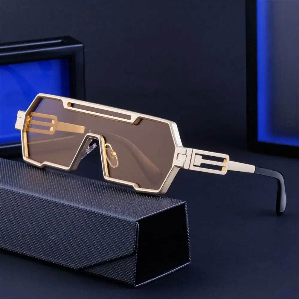Square Vintage Punk Fashion Glasses Retro - SunglassesMart